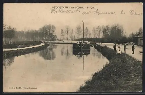 AK Béthencourt-sur-Somme, Le Canal