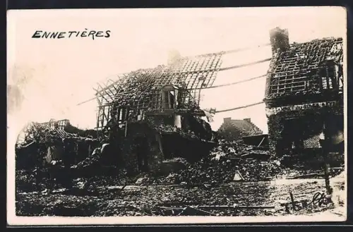AK Ennetières, Zerstörte Ortspartie