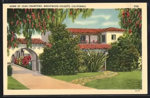 AK Brentwood Heights, CA, Home of Joan Crawford