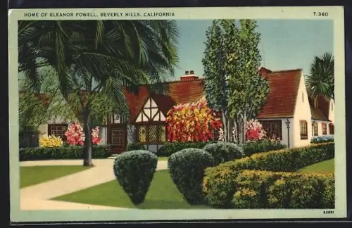 AK Beverly Hills, CA, Home of Eleanor Powell