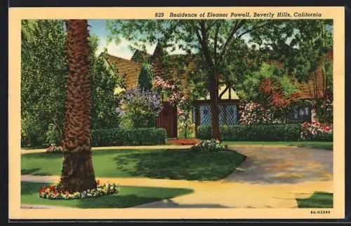 AK Beverly Hills, CA, Residence of Eleanor Powell