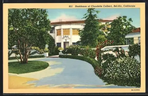 AK Bel-Air, CA, Residence of Claudette Colbert