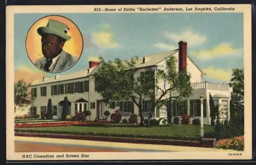 AK Los Angeles, CA, Home of Eddie Rochester Anderson, Portrait