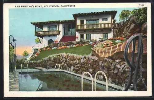 AK Hollywood, CA, Ann Harding`s Home