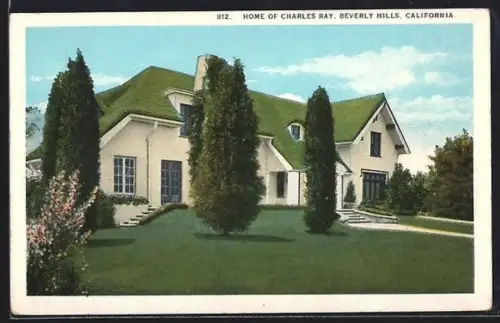 AK Beverly Hills, CA, Home of Charles Ray