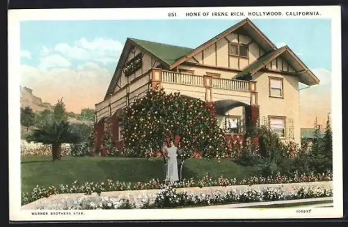 AK Hollywood, CA, Home of Irene Rich