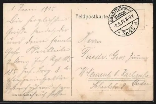 AK St. Quentin, Concert allemand sur la place animée avec fontaine et bâtiments en arrière-plan