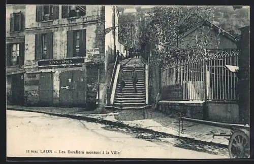 AK Laon, Les Escaliers montant à la Ville