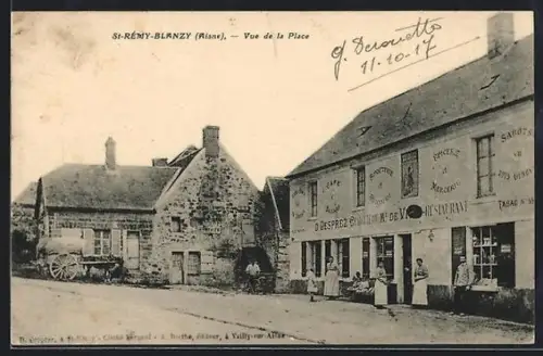 AK St-Rémy-Blanzy /Aisne, Vue de la Place