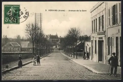 AK Vervins /Aisne, Avenue de la Gare