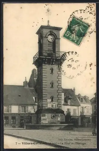 AK Villers-Cotterêts /Aisne, La Tour de l`Horloge