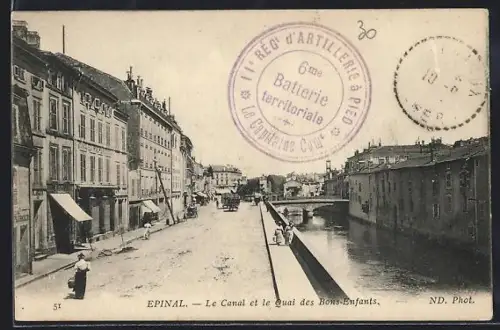AK Epinal, Le Canal et le Quai des Bons-Enfants