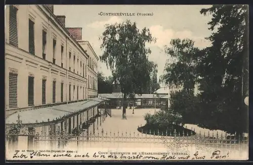 AK Contrexéville, Cour d`honneur de l`etablissement thermal