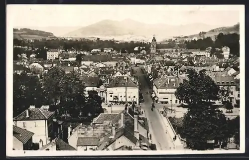 AK Saint-Dié, Vue d`ensemble sur la partie nord, au fond, le Massif de la Bure
