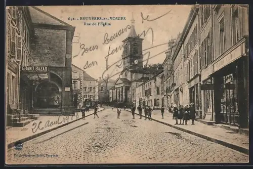 AK Bruyères-en-Vosges, Rue de l`Église