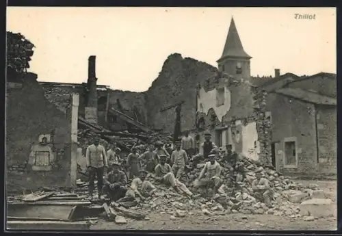 AK Thillot, Vue partielle d`une ville détruite