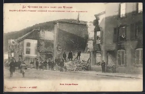 AK Raon-l`Étape, Incendié volontairement par les Allemands