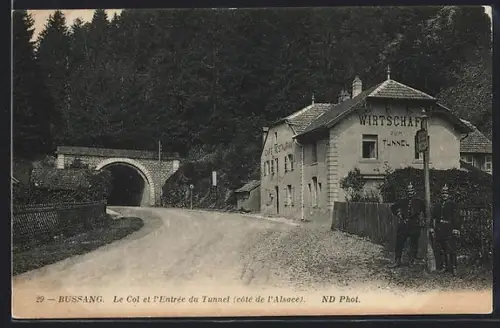 AK Bussang, Le Col et l`Entrée du Tunnel côté de l`Alsace