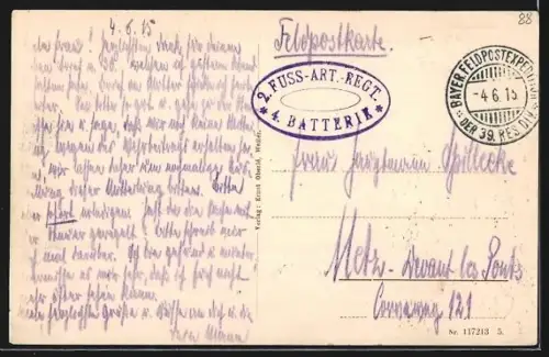 AK Provencheres, Strassenansicht mit der Kirche