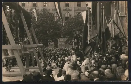 Foto-AK Salzburg, Glockenweihe St. Peter am 3.4.1927