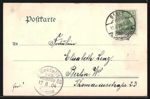 AK Burg Katz am Rhein, Panorama