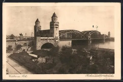 AK Cöln a. Rh., Blick auf die Hohenzollernbrücke