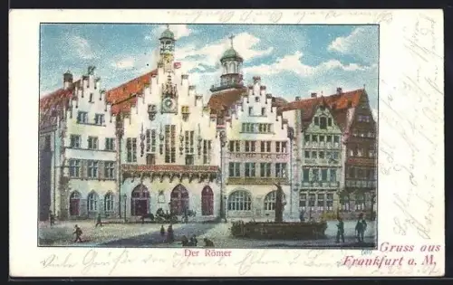 AK Alt-Frankfurt, Ansicht vom Römer