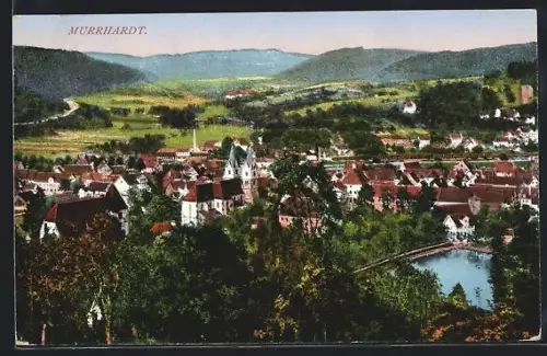 AK Murrhardt, Ortsansicht aus der Vogelschau