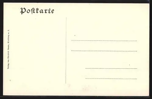 AK Kirchberg a. d. Jagst, Ortsansicht von Süden aus