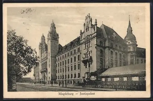 AK Magdeburg, Justizpalast, Restaurant Zur Gerichtslaube