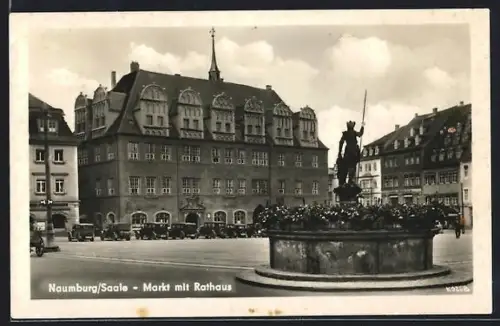 AK Naumburg /Saale, Markt mit Rathaus