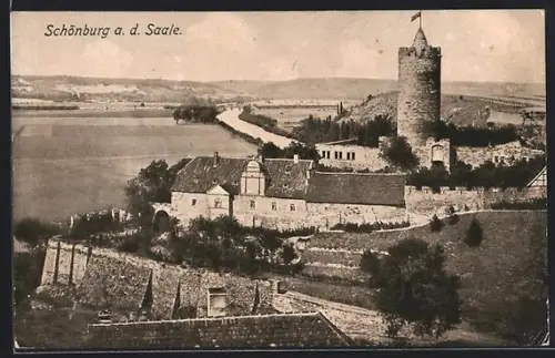 AK Schönburg / Saale, Burgruine Schönburg
