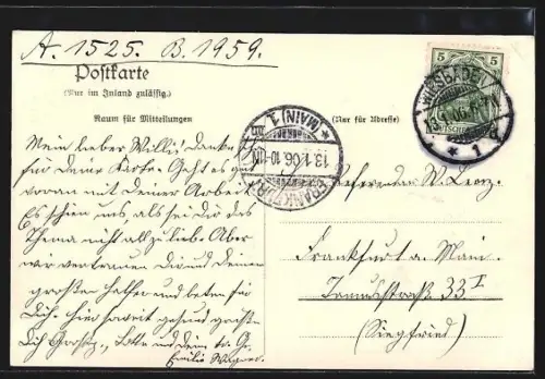 AK Wiesbaden, Blick auf die Nerothal-Anlagen