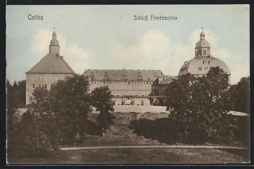 AK Gotha, Blick auf Schloss Friedenstein
