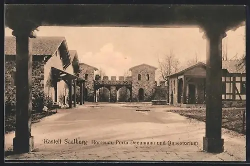 AK Saalburg, Kastell Saalburg, Horreum, Porta Decumana und Quaestorium