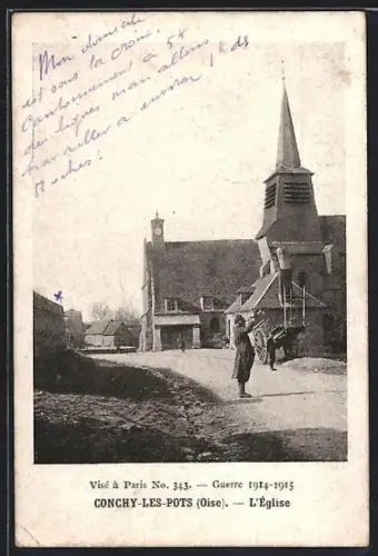 AK Conchy-les-Pots /Oise, L`Église