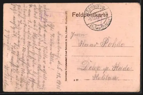 AK Lassigny, Maisons détruites après les combats