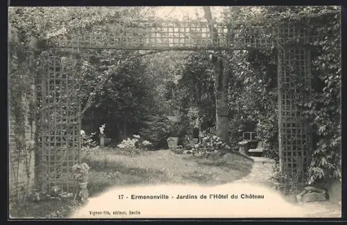 AK Ermenonville, Jardins de l`Hôtel du Château