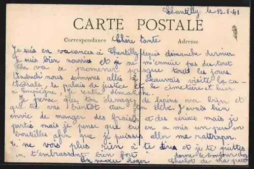 AK Chantilly, Rue du Connétable, Porte St-Denis et Institut Notre-Dame