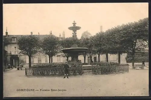 AK Compiègne, Fontaine Saint-Jacques