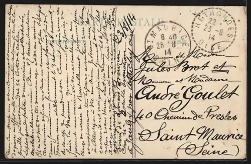 AK Jaulzy, L`école et groupe d`enfants devant le portail