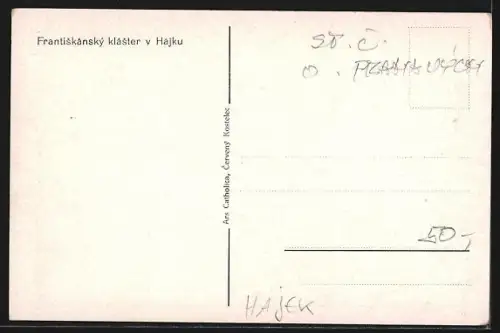 AK Hajek, Frantiskánský kláster