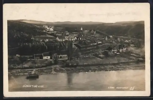 Foto-AK Sázava n. Sáz, Celkový pohled