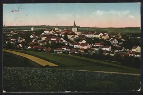 AK Jílové, Teilansicht vom Feld aus