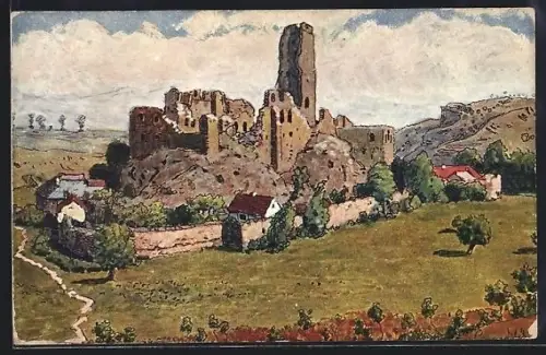 AK Okor, Blick auf eine Ruine