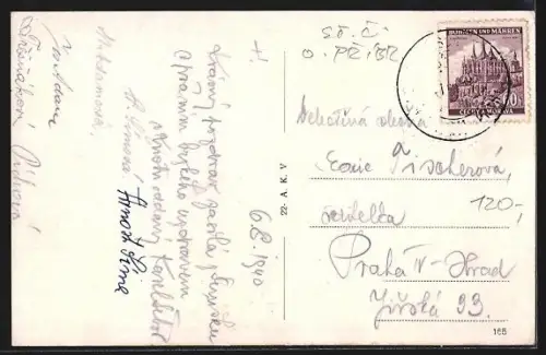 AK Mnisek pod Brdy., Ortsansicht