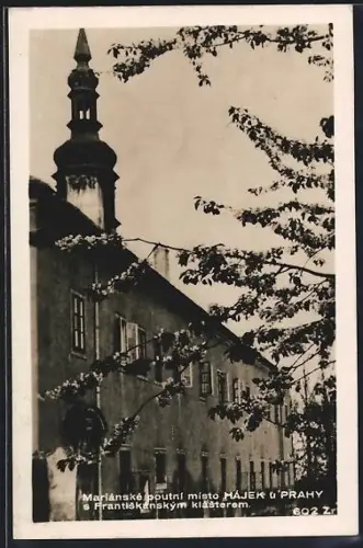 AK Hájek u Prahy, Mariánské poutni misto s Frantiskánským klásterem