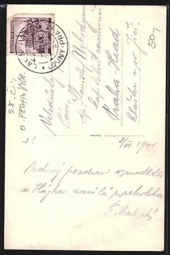 AK Hájek u Prahy, Mariánské poutni misto s Frantiskánským klásterem