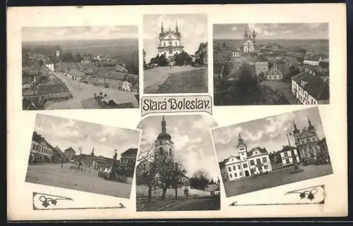 AK Alt Bunzlau / Brandeis (NL), Ortsansichten, Kirche, Denkmal