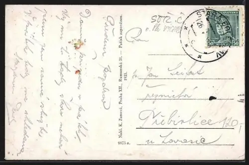 AK Alt Bunzlau / Stara Boleslav / Brandeis (NL), Bürger gehen zur Kirche